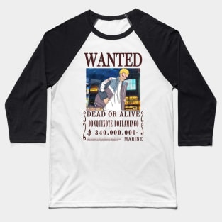 Doflamingo One Piece Wanted Baseball T-Shirt